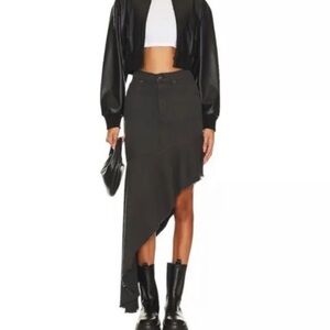 Mother Denim Skirt Black, New - Size 27